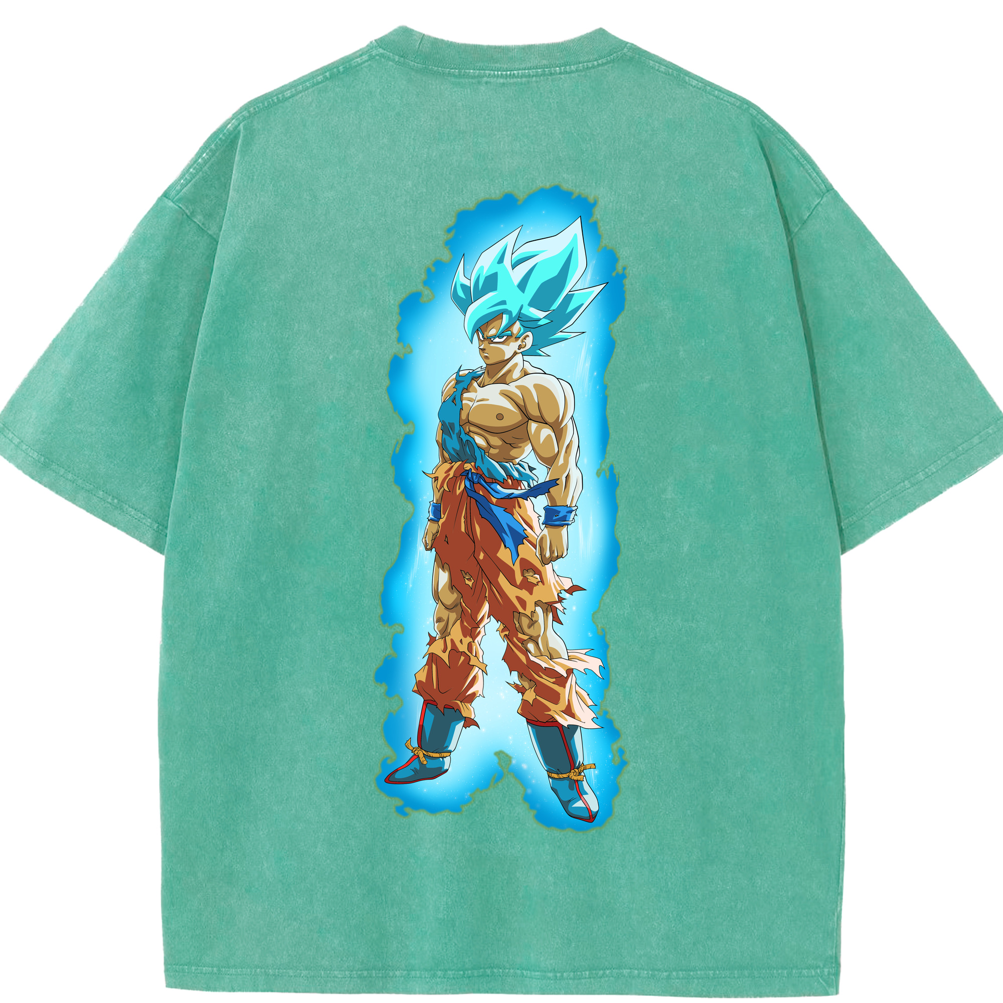 （画像用） ドラゴンボール 孫悟空（そん ごくう）Son Goku カカロット DRAGON BALL Kakarotto 綿100% ヴィンテージ風 半袖Tシャツ（背面プリント）